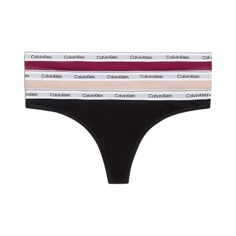 CK/Calvin Klein 3 PACK THONG LOW-RISE Underpants Europe Version Women's 3 Pack-0