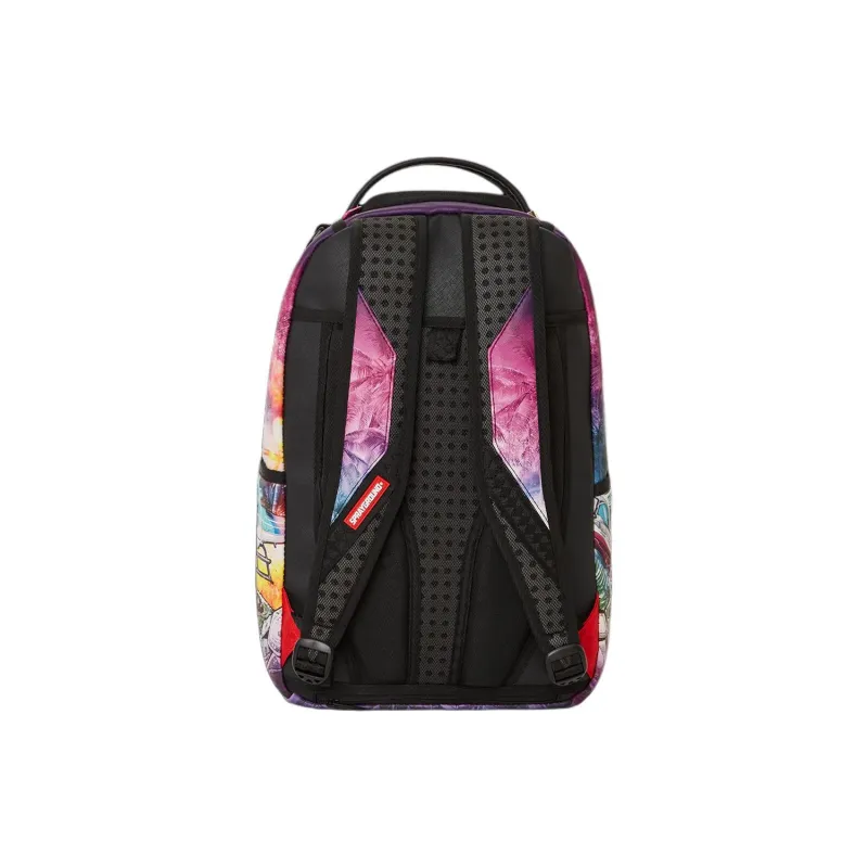 SPRAYGROUND Faux Leather Backpack Unisex Purple-4