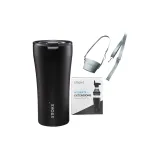 Luxury Style Black+Gray Cup Set+Extension Lid