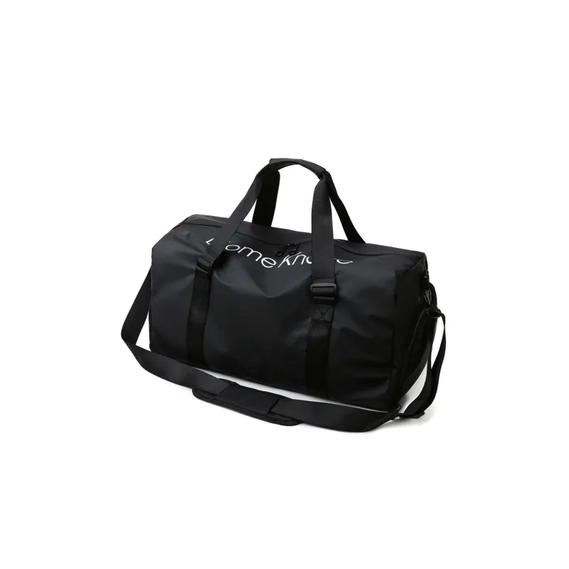Elsvet Nylon Travel Bag Large Size Unisex White/Black-0