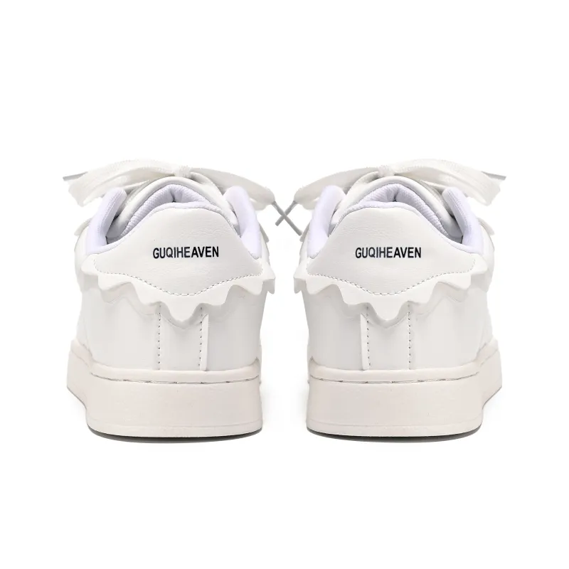 Guci Tianlun Slip Resistant Low Top Skateboard Shoes Women's White-4