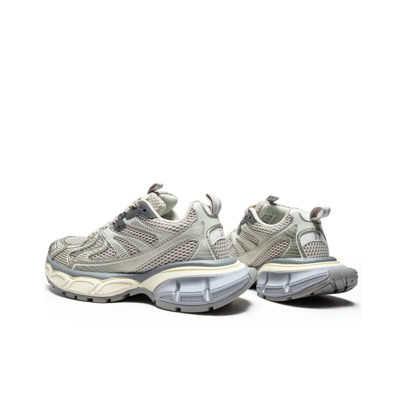 FINEPLAN Cushioning Anti-Slip And Wear-Resistant Low-Top Chunky Sneakers Unisex Silver Blue-10