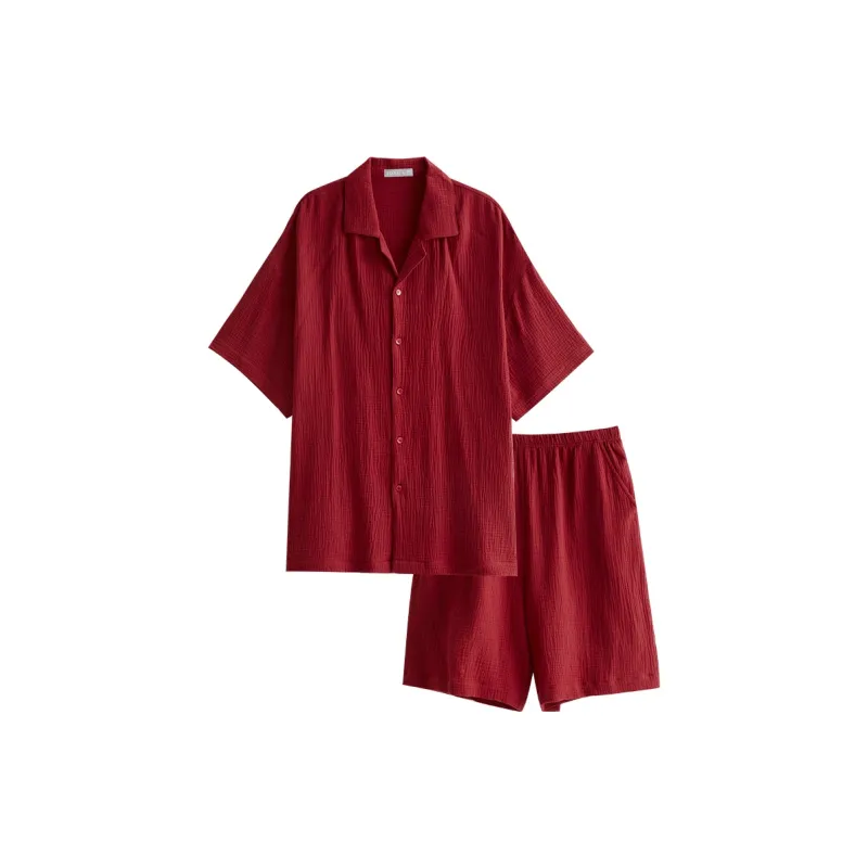 Same Language Pajama Set Men's China Red-0