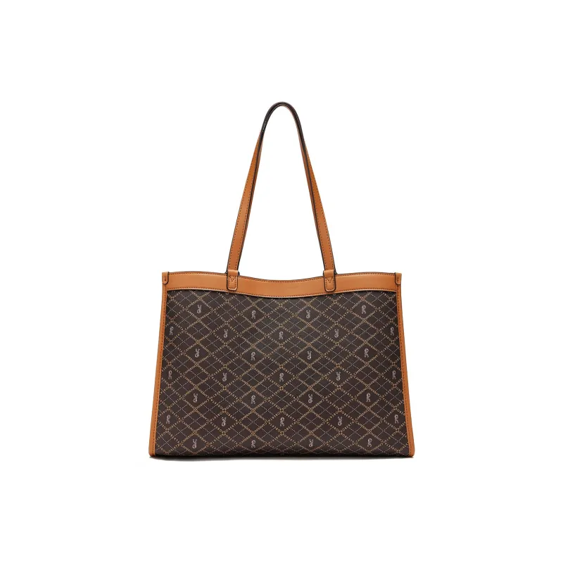 ROBERTA DI CAMERINO PVC/Synthetic Leather Tote Bag, Shopping Bag, Mom Bag, Shoulder Bag, Handbag Women's Coffee-0