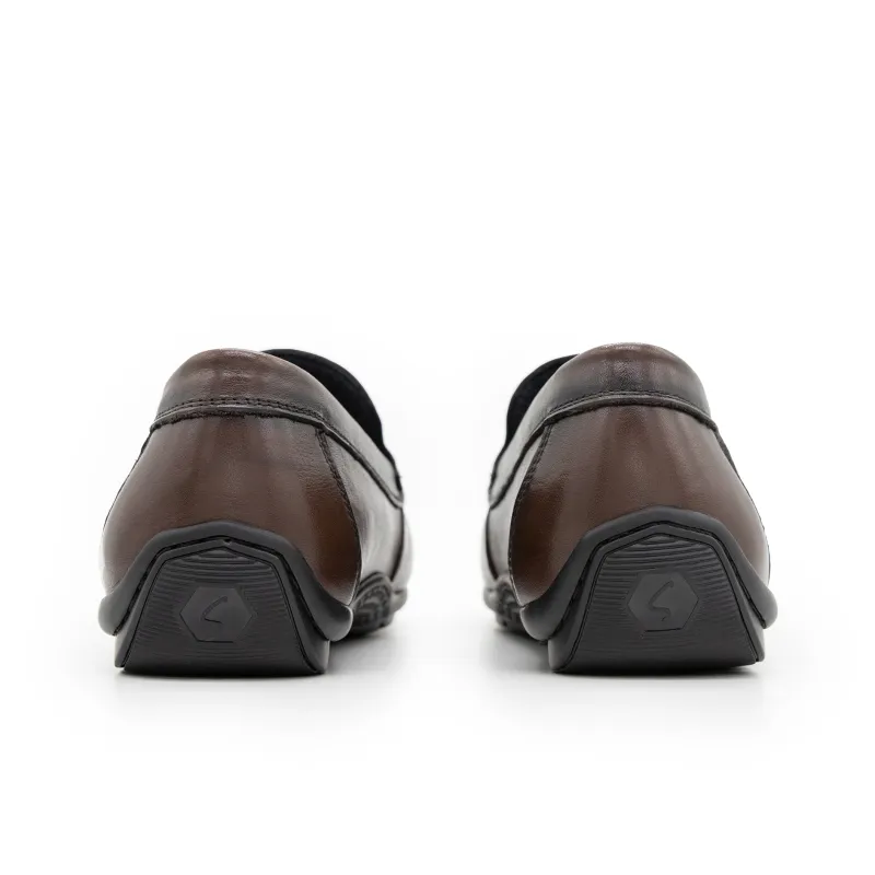 Satchi Casual Slip on Loafers Men's Brown-4