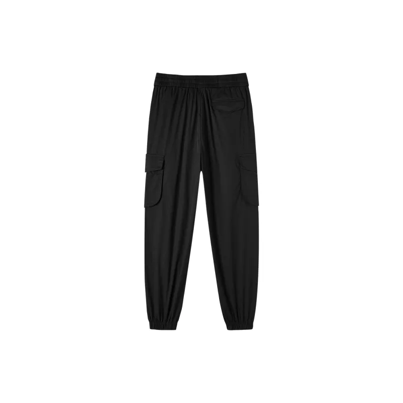 DEGAIA SS24 Cargo Pants Men's Black-1