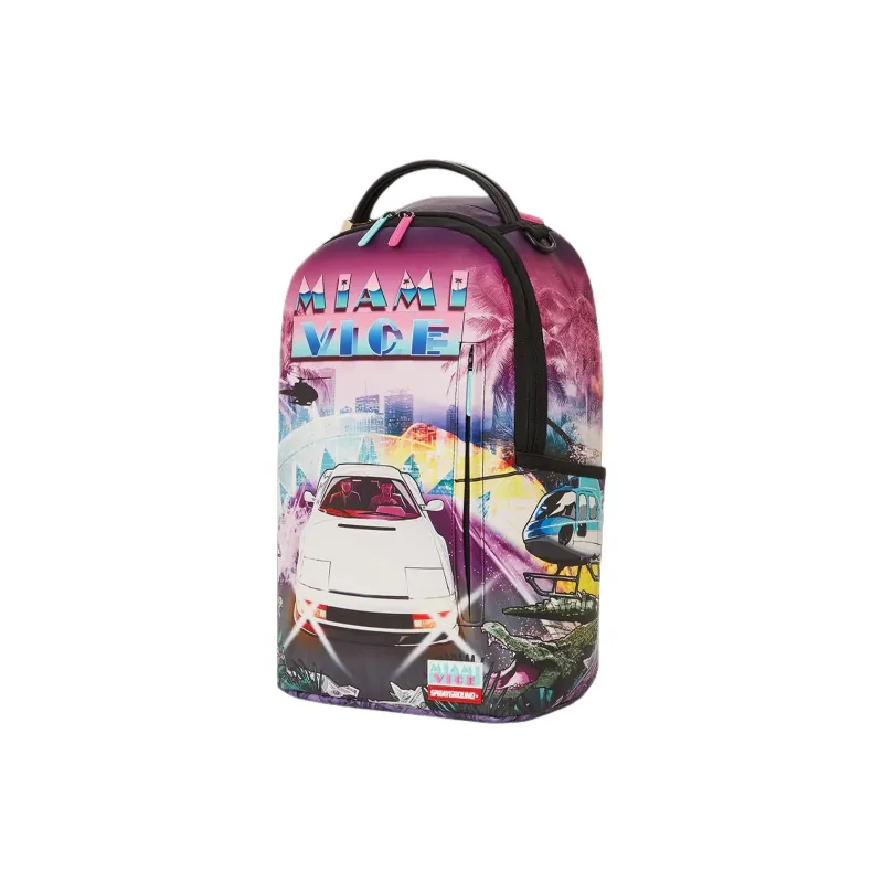 SPRAYGROUND Faux Leather Backpack Unisex Purple-2
