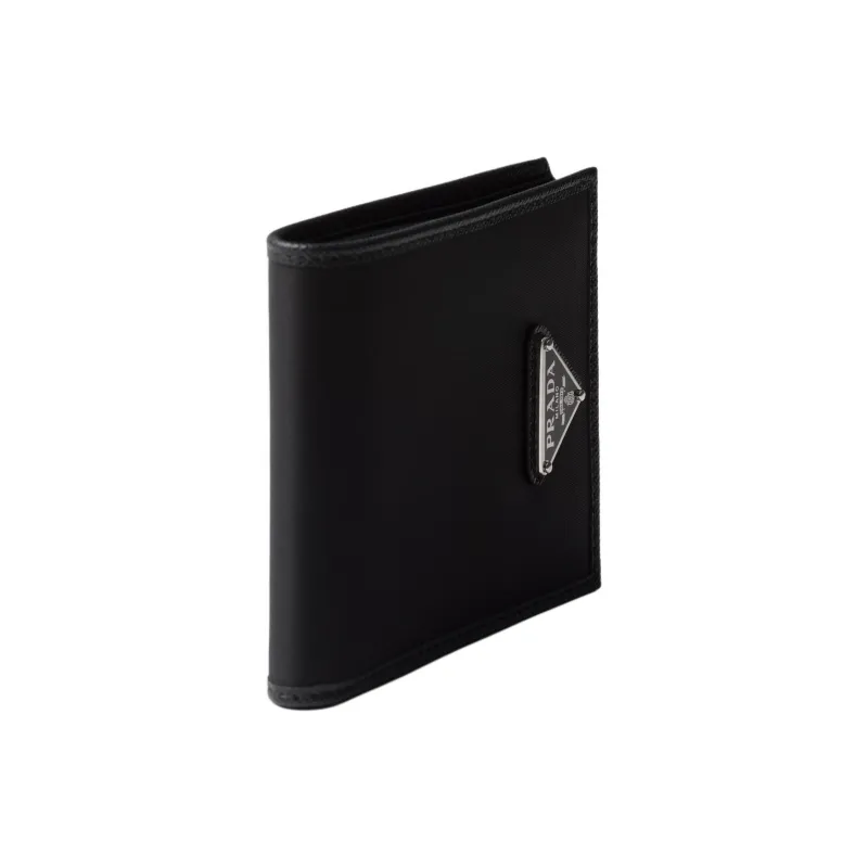 PRADA Recycled Nylon Wallet Men's Black-1