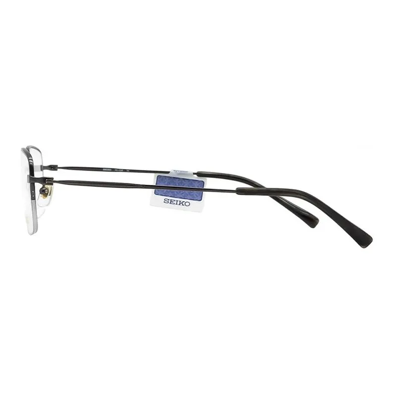 SEIKO Titanium Rectangular Eyeglass Frames Men's Black-2