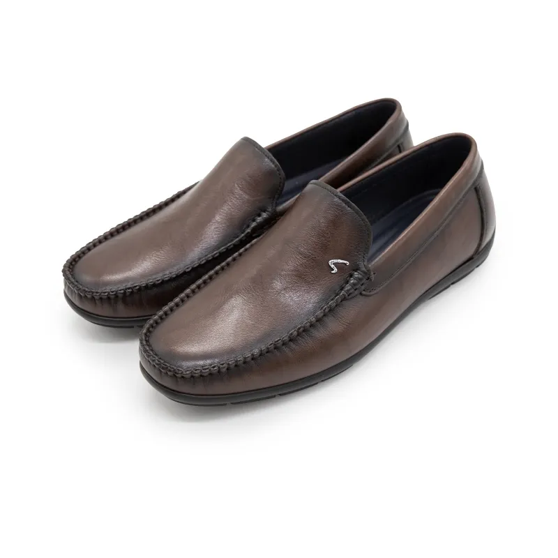 Satchi Casual Slip on Loafers Men's Brown-2
