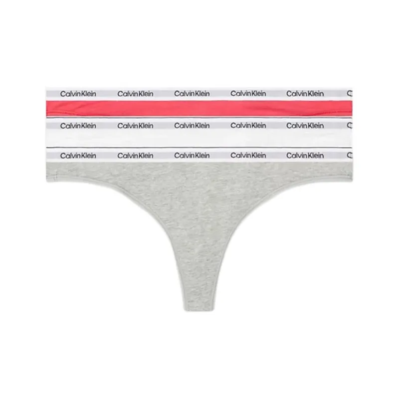 CALVIN KLEIN 3 PACK THONG LOW RISE Underpants Europe Version Women's 3 Pack-0