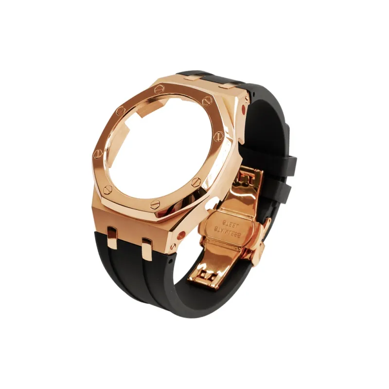 Keppot Compatible With Farmhouse Oak GA 2100 GA 2110 GA B2100 Modified Metal Strap Watch Case Unisex-37