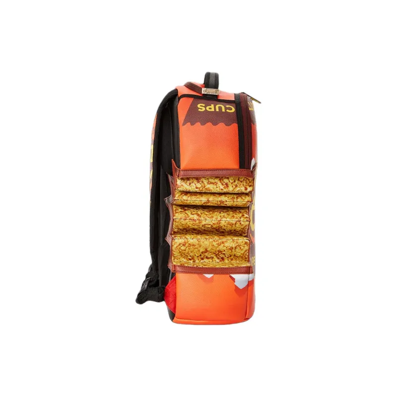 SPRAYGROUND Faux Leather Backpack Unisex Orange-3