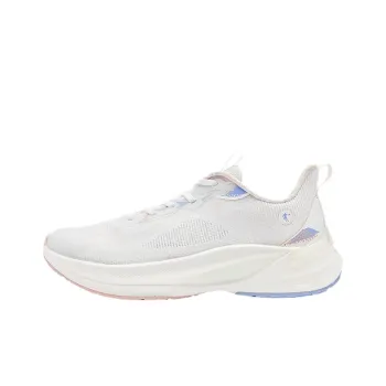 QIAODAN Cushioned Slip-Resistant Low-Top Training Running Shoes Women's White Green