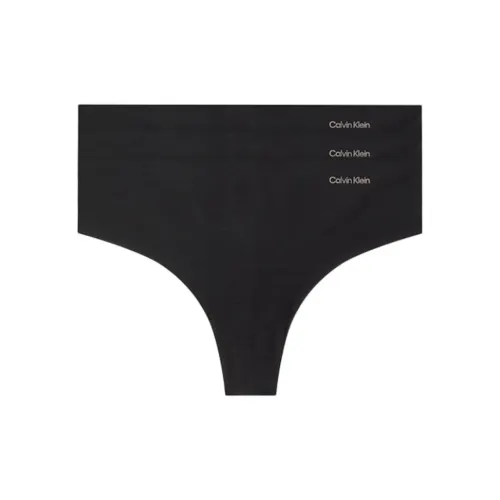 CK/Calvin Klein THONG 3PK Underpants Europe Version Women's 3 Sets Black