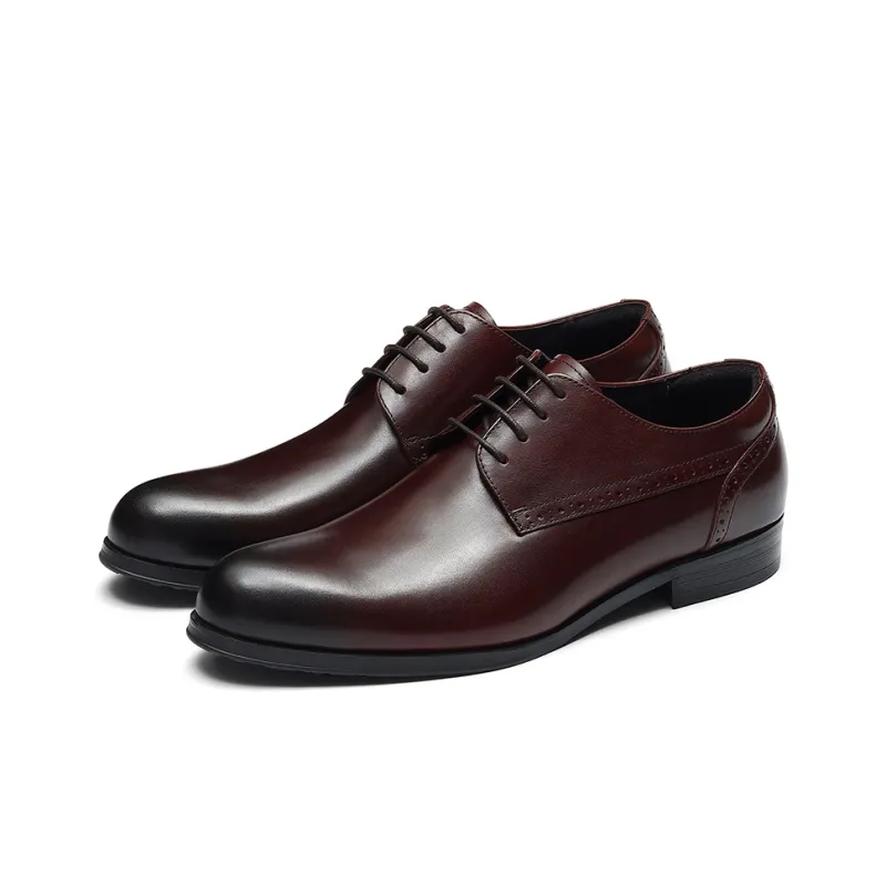 ASTON M.JAZZ Dress Shoes Men Low Top Black/Burgundy-9