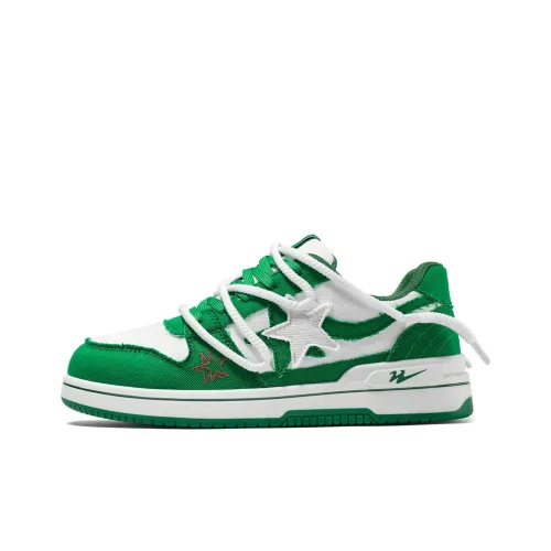 DOUBLE STAR 88 Skateboard Shoes Men Low-Top Green