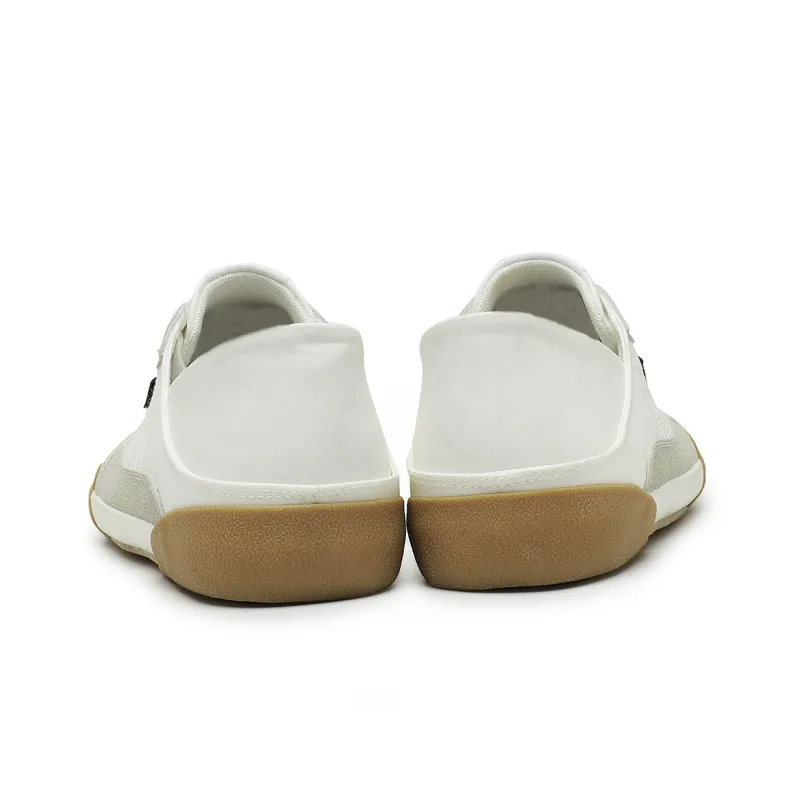 Warrior German Army Trainers Anti Slip Wear Resistant Breathable Lightweight Low Top Canvas Shoes Unisex White Gray-4