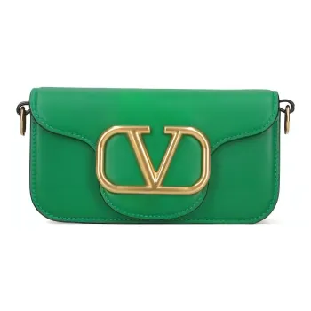 Valentino Locò Leather Crossbody Bag Shoulder Bag Women's Green