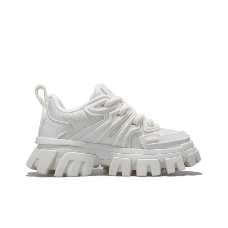 Palladium Anti Slip Wear Resistant Breathable Lightweight Low Top Chunky Sneakers Women's White-1