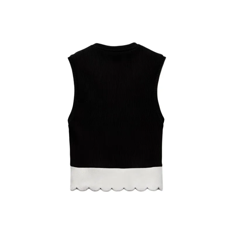 ZARA T Shirt Women's Black/Nude-1