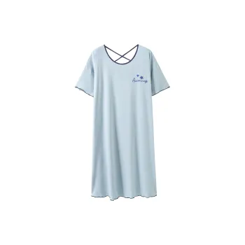 The Story Of The Flower Season Nightgown Women's Light Cyan