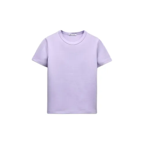 ZARA T-Shirts Women's Light Purple