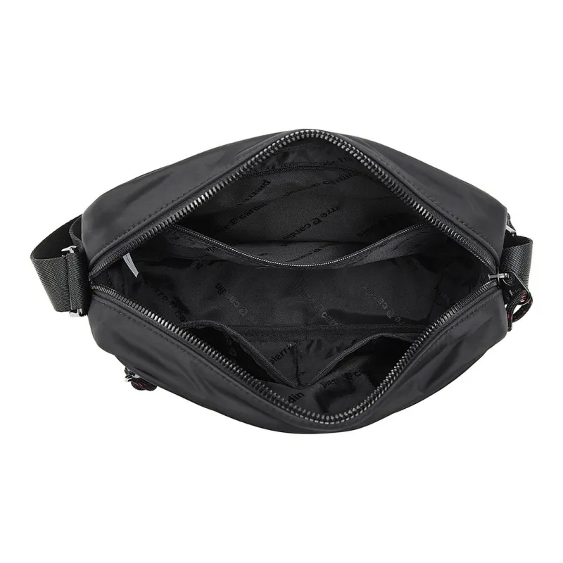 PIERRE CARDIN Fabric Crossbody Bag Regular Men's Black-4