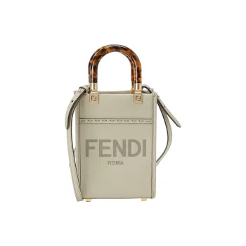 FENDI Sunshine Calfskin Handbags Shoulder Bag Crossbody Bag Mini Women's Light Green