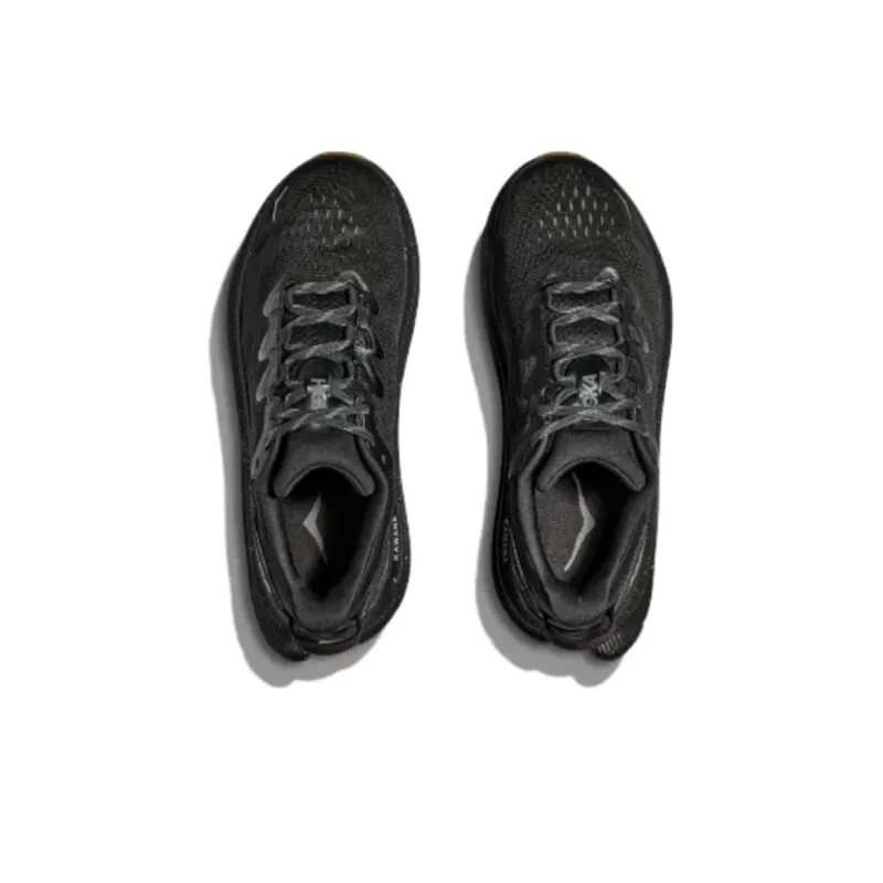 HOKA ONE ONE Cushioned Slip Resistant Low Top Casual Shoes Women's Black-4