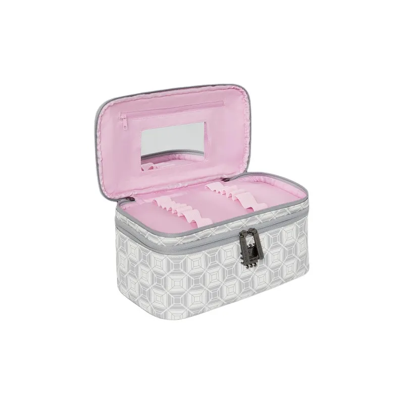 SPRAYGROUND Ai SANDFLOWER Collaboration Polyester Makeup Bag Unisex White Gray-2