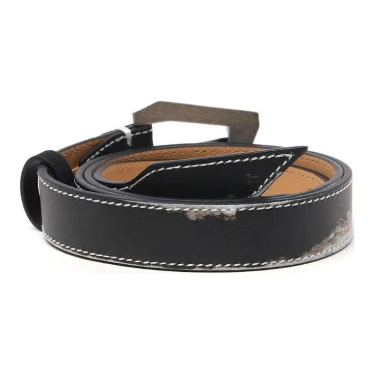 ADER ERROR Kresto Logo Detail, Pin Buckle Leather Belts Women's Black-1