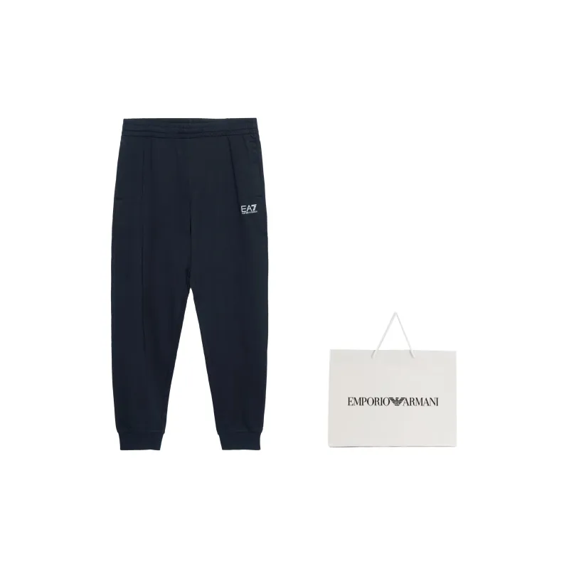 EMPORIO ARMANI EA7 Knitted Sports Pants Men's Night Blue-2