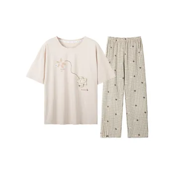 H YXIANG Pajama Set Women's Khaki