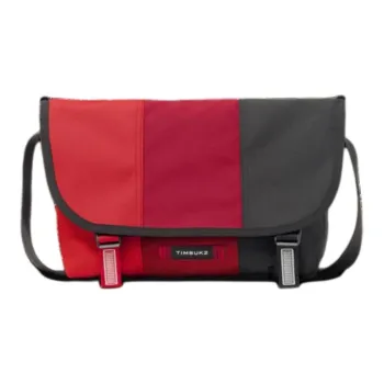 Timbuk2 Recycled Material Messenger Bag Shoulder Bag Crossbody Bag Small Size Unisex Red & Dark Green