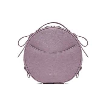 SENREVE Cow Leather Small Round Bag Shoulder Bag Crossbody Bag Small Size Women's Lilac