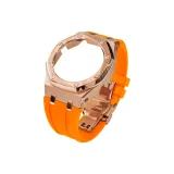 Sand Rose Steel Case+Orange Strap+Rose Butterfly Clasp+Tool