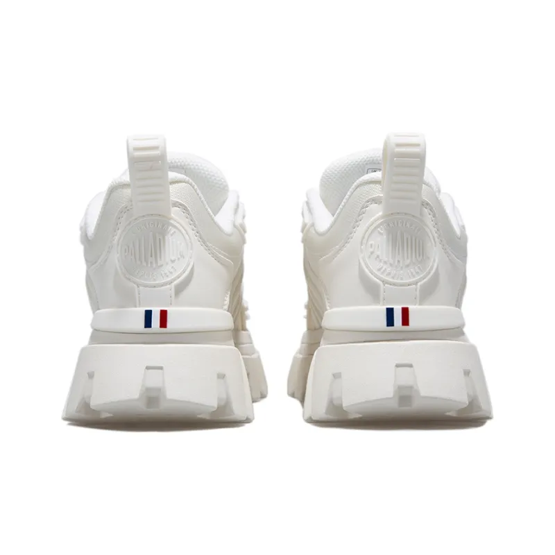 Palladium Anti Slip Wear Resistant Breathable Lightweight Low Top Chunky Sneakers Women's White-5
