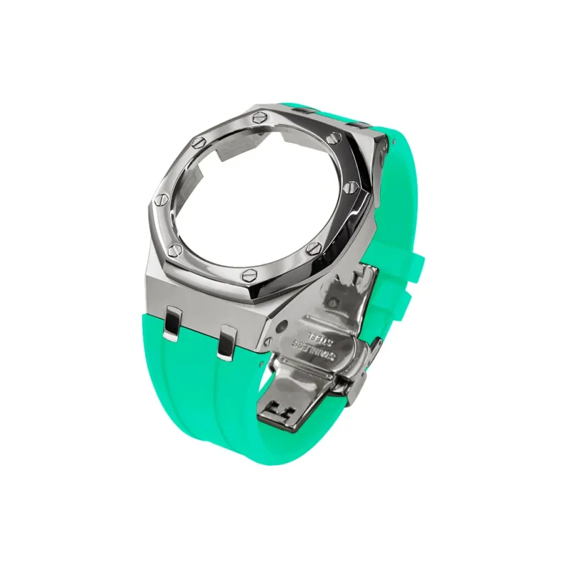 Keppot Compatible With Farmhouse Oak GA 2100 GA 2110 GA B2100 Modified Metal Strap Watch Case Unisex-12