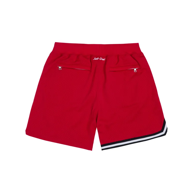 Mitchell & Ness Mitchell & Ness X Just Don Basketball Shorts Unisex White/Red-1