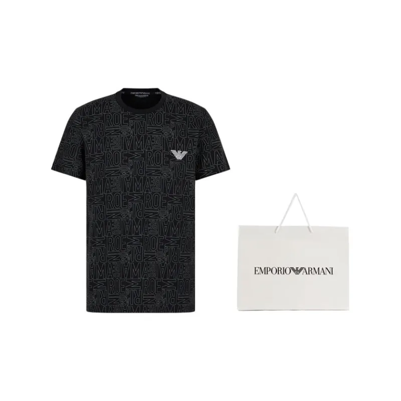 EMPORIO ARMANI SS24 T Shirt Men's Black-1