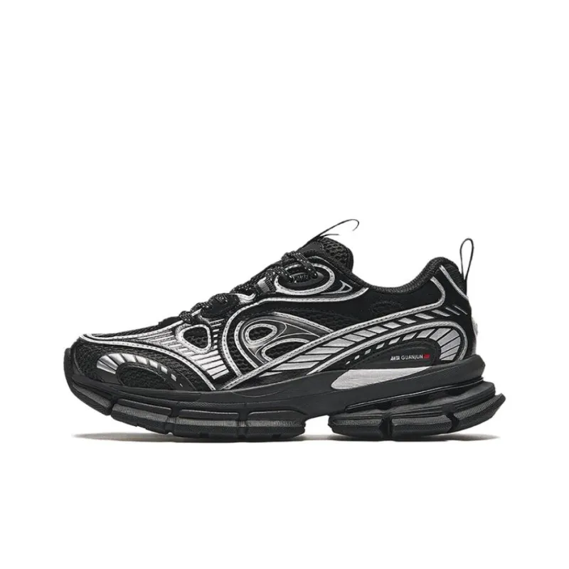 Anta Champion Series AG G01 Slip Resistant Low Top Casual Shoes Women's Black Silver-0