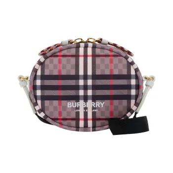 Burberry Leather Round Bag Shoulder Bag Crossbody Bag Unisex Light Rose