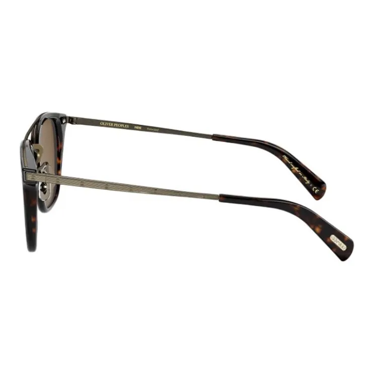 Oliver Peoples Acetate Aviator Sunglasses Men's Brown-2