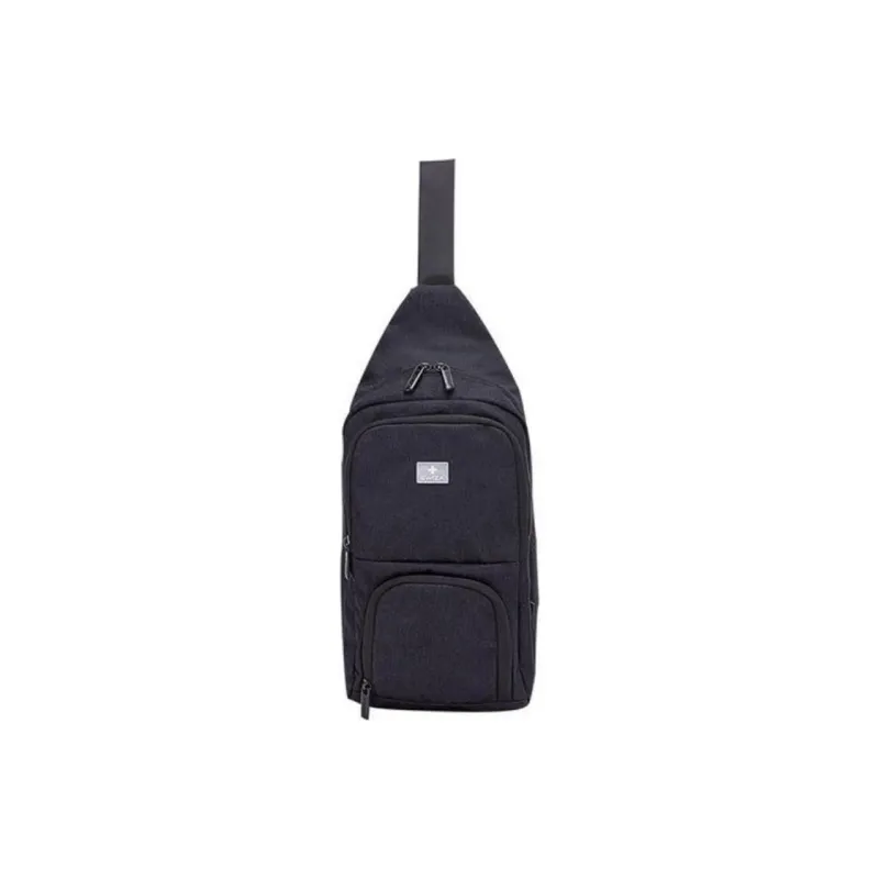 SWIZA Polyester One Shoulder Crossbody Fanny Pack Sling Bags Regular Unisex Light Gray/Black/Khaki Green-4