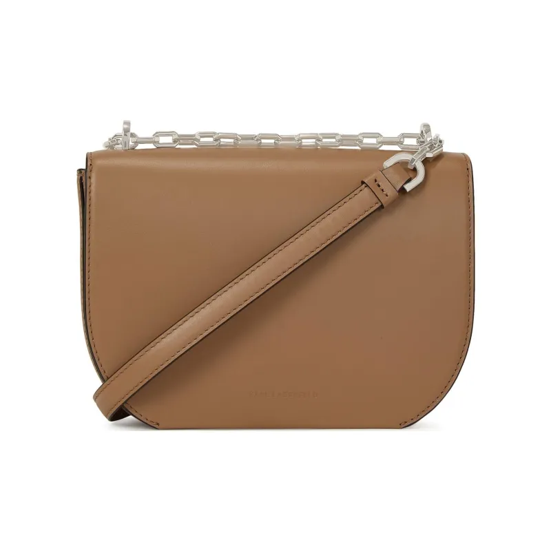 KARL LAGERFELD Calfskin Shoulder Bag Crossbody Bag Small Size Unisex Umber-1