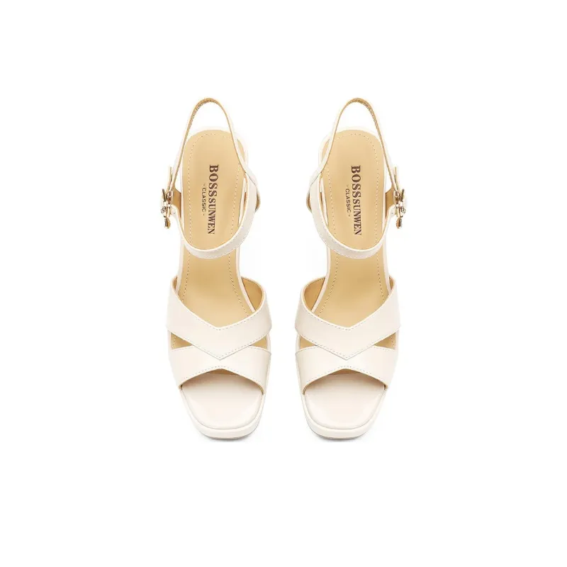 BOSSSUNWEN One Strap Sandals 8.5cm Women's-2