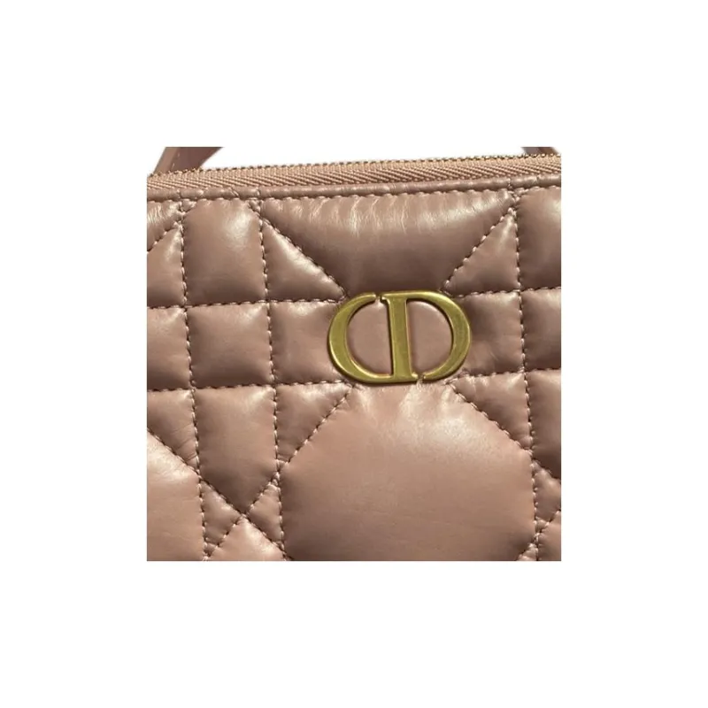 DIOR Cow Leather Portable Crossbody Bag, Shoulder Bag Women's Light Brown-2