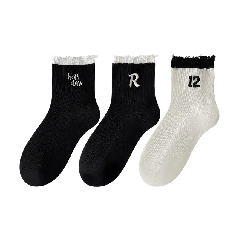 XXLLG Mid Calf Socks Women's 3 Pack-2