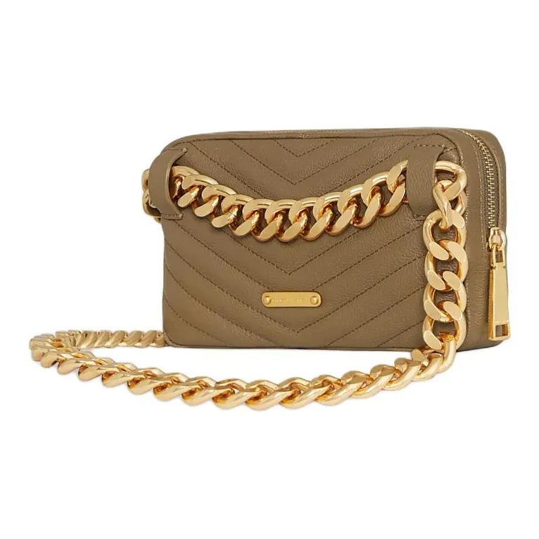 REBECCA MINKOFF Edie Leather Fanny Pack Unisex Brown-1